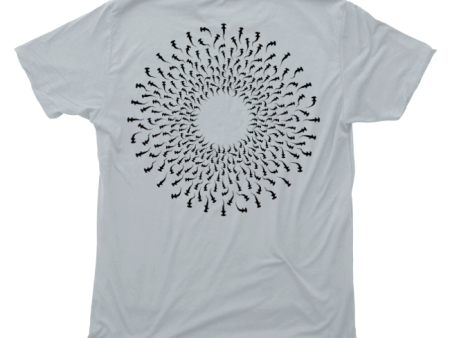 Hammerhead Shark Mandala T-Shirt [Front or Back - Light Grey] Cheap