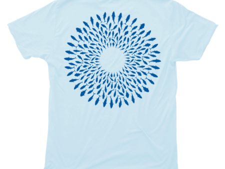 Tuna Mandala T-Shirt [Front or Back - Light Blue] Online Sale