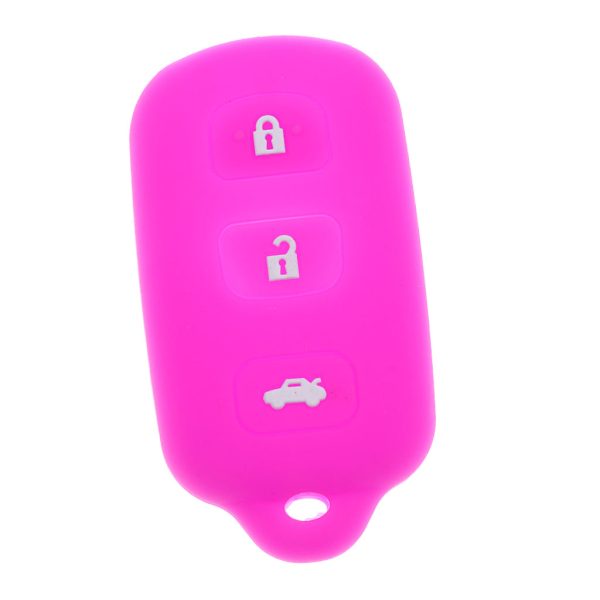 Maxbell Car Key Silicone 3+1 Buttons Protective Case Cover For Toyota Rose Red Online Sale