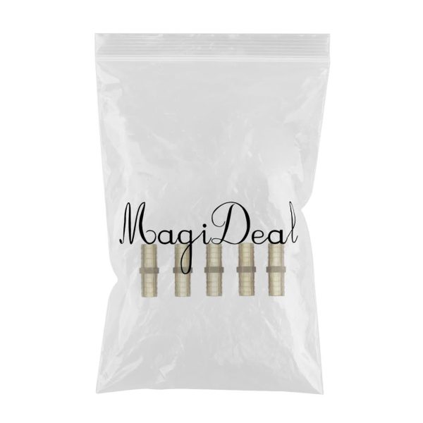 Maxbell Brass Barbed Hose Tube Pipe Pagoda Fitting Coupler Connector 5Pcs 14mm-14mm For Discount