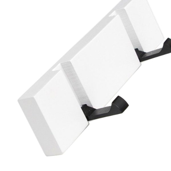 Maxbell Foldable Wall Mounted Wooden Hook Robe Clothing Towel Hanger White 2 Hooks on Sale