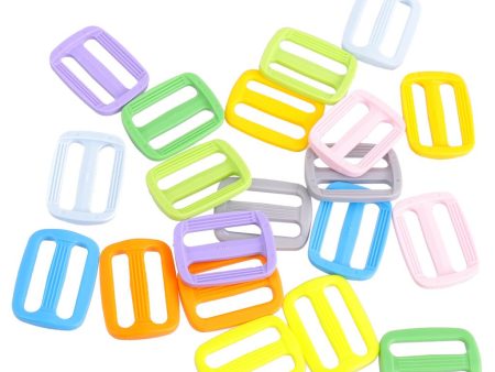 20Pcs Mixed 3 Bar Rectangle Buckles Slide Tool Tri Glide Buckle 25mm Supply