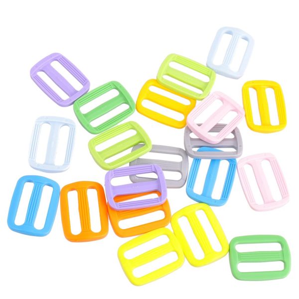 20Pcs Mixed 3 Bar Rectangle Buckles Slide Tool Tri Glide Buckle 25mm Supply