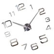 DIY Large Wall Clock Acrylic 3D Stickers Clock Home Decor Removable Silver on Sale