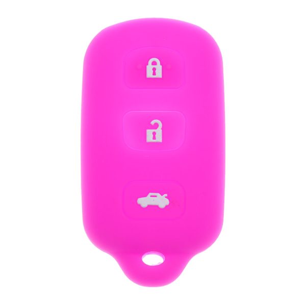 Maxbell Car Key Silicone 3+1 Buttons Protective Case Cover For Toyota Rose Red Online Sale