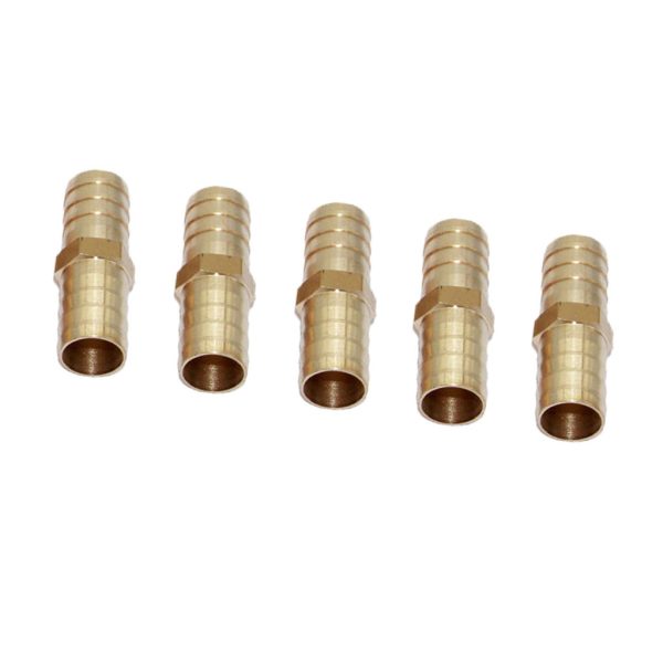 Maxbell Brass Barbed Hose Tube Pipe Pagoda Fitting Coupler Connector 5Pcs 14mm-14mm For Discount