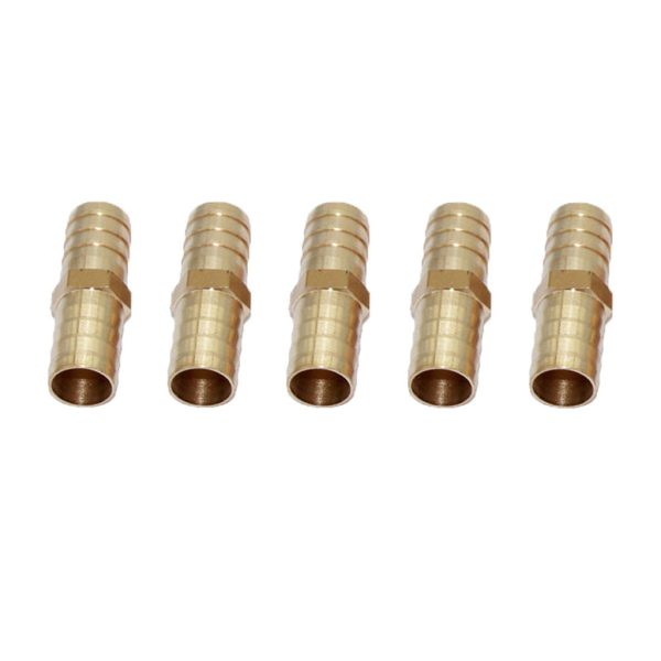 Maxbell Brass Barbed Hose Tube Pipe Pagoda Fitting Coupler Connector 5Pcs 14mm-14mm For Discount