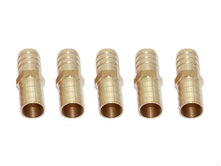 Maxbell Brass Barbed Hose Tube Pipe Pagoda Fitting Coupler Connector 5Pcs 14mm-14mm For Discount