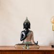 Maxbell Meditating Buddha Statue Collectibles Sculpture Tabletop Artwork Decor Gift Black Sit Pose A Cheap