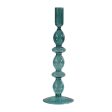 Decorative Glass Candle Holder Stand Dry Flower Vase Decor Dinning Christmas 2 circle blue Fashion