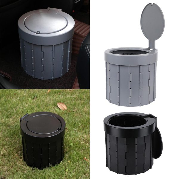 Maxbell Toilet Bucket Car Mobile WC Toilets Seat Curing Agent Emergency Potty Black on Sale