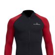 Maxbell Men Women Quick Dry Jacket Wetsuit Swim Wet Surf Snorkeling Swimwear Top Men Red S Sale