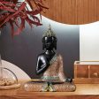 Maxbell Meditating Buddha Statue Collectibles Sculpture Tabletop Artwork Decor Gift Black Sit Pose A Cheap