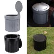 Maxbell Toilet Bucket Car Mobile WC Toilets Seat Curing Agent Emergency Potty Black on Sale