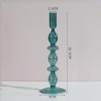 Decorative Glass Candle Holder Stand Dry Flower Vase Decor Dinning Christmas 2 circle blue Fashion